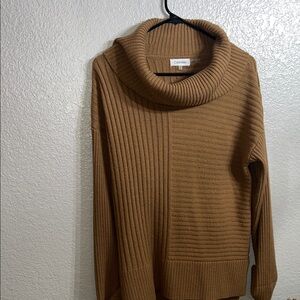 Calvin Klein Women's Camel Cowl Neck Sweater